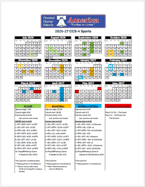 Click for Sports Calendar